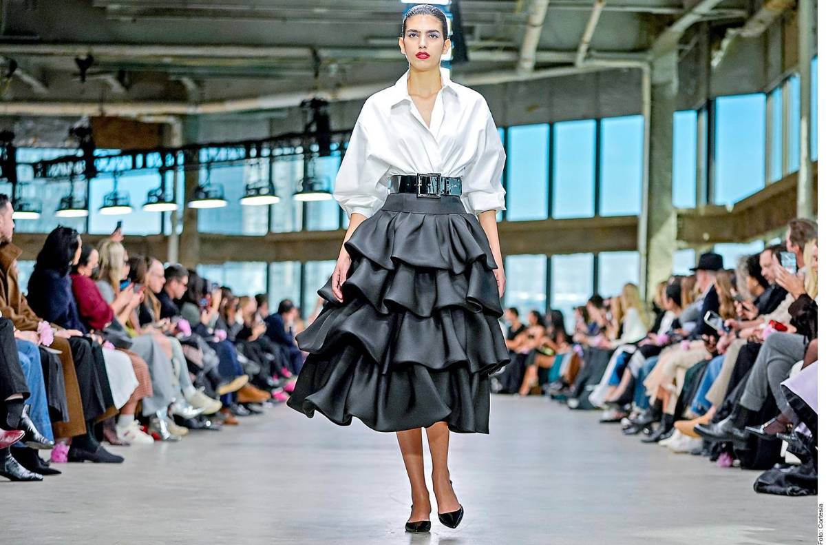 Carolina Herrera en la pasarela del New York Fashion Week.