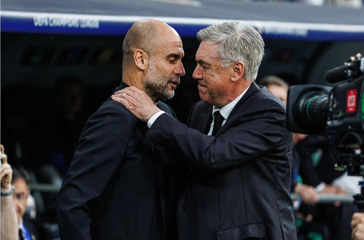 Pep Guardiola se volverá a ver las caras con el Real Madrid de Carlo Ancelotti.
