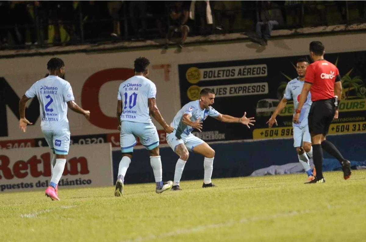 Lucas Campana fue el autor del primer gol de la nueva era de Diego Vázquez en el Motagua.