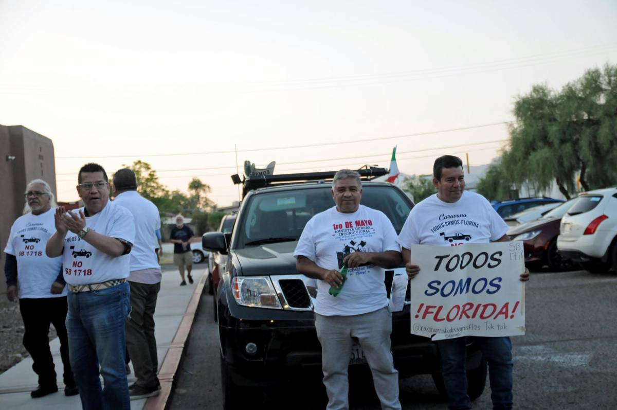Con caravana buscan “educar” sobre políticas antiinmigrantes de Ron DeSantis