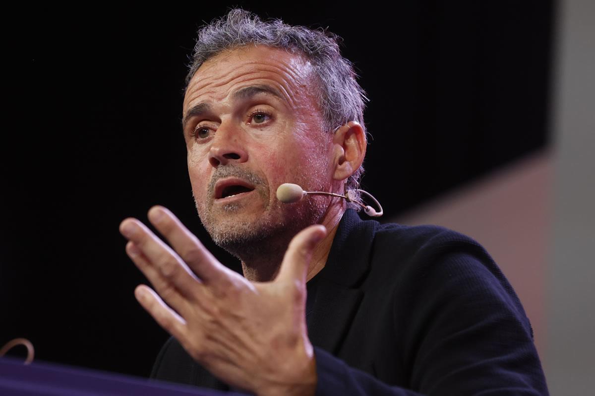 Luis Enrique durante la conferencia de prensa en la que anunció la convocatoria de España.