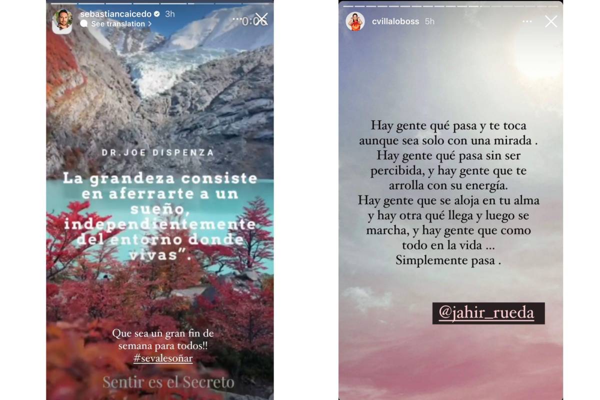 En sus stories de Instagram, los actores también han dejado algunos mensajes reflexivos.