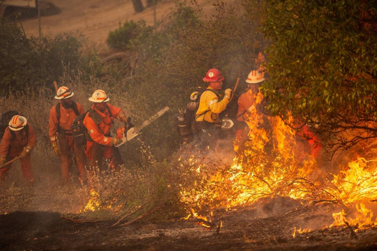 Dos incendios forestales avanzan en el sur de California