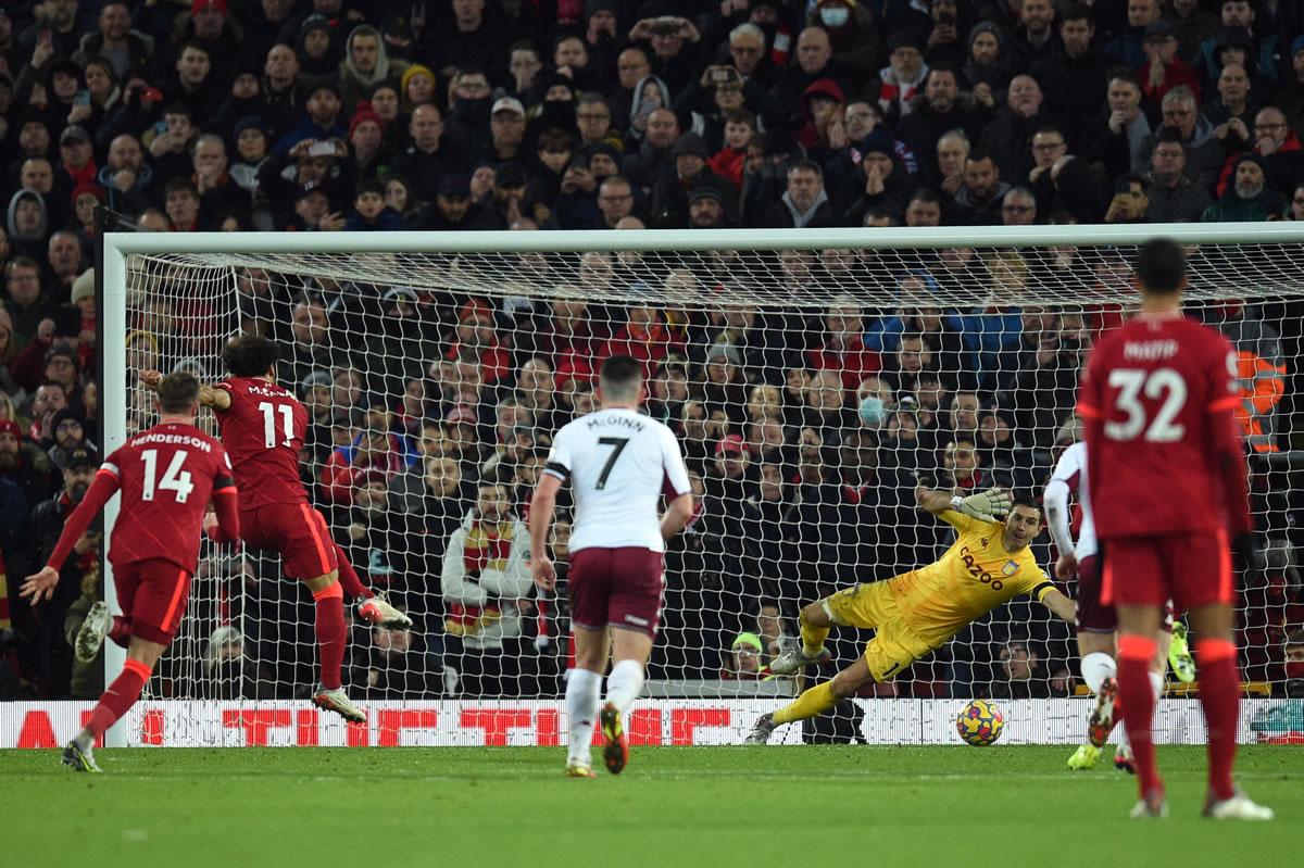 El penal de Mohamed Salah que dio la victoria al Liverpool.