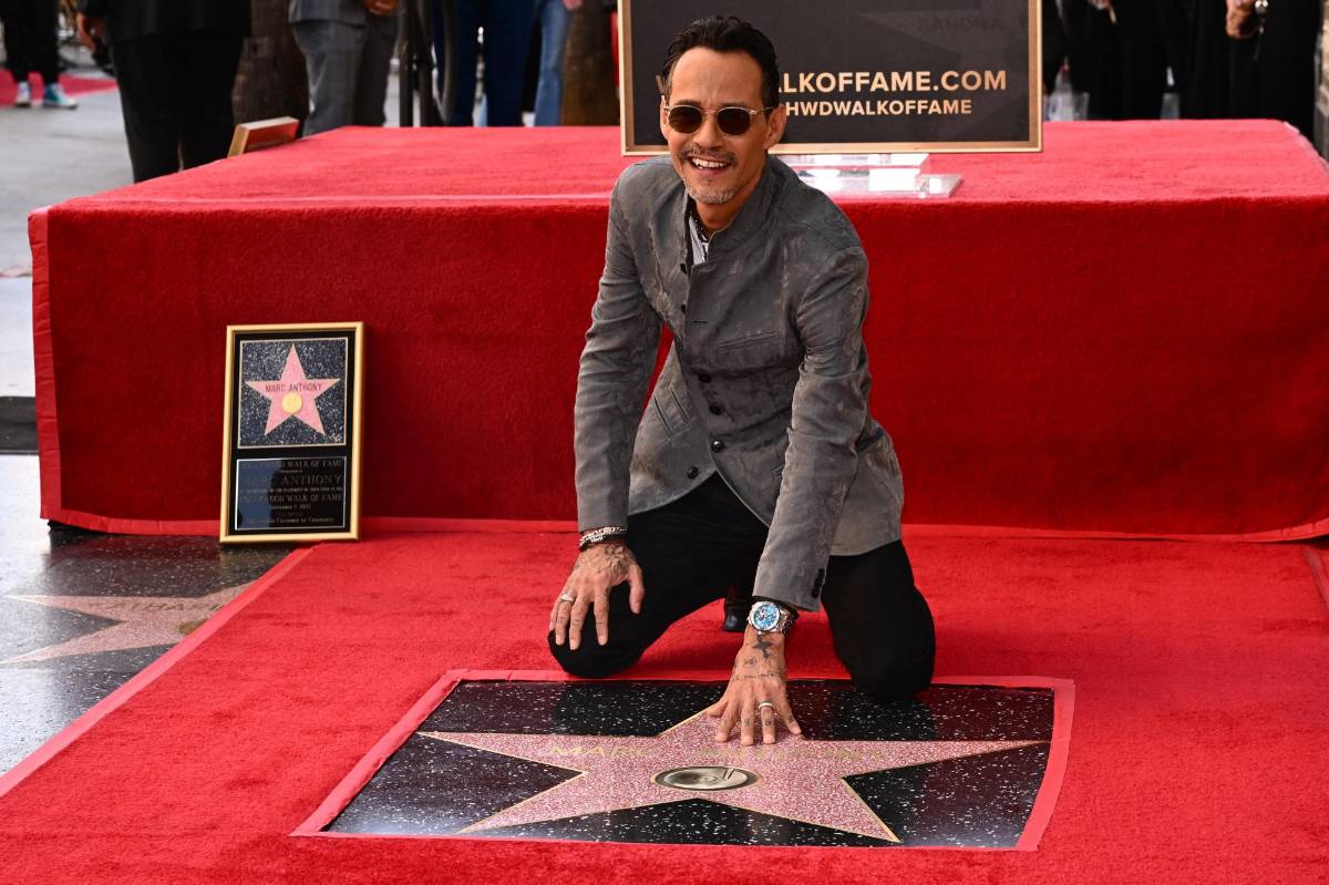 Marc Anthony recibe una estrella en el Paseo de la Fama de Hollywood