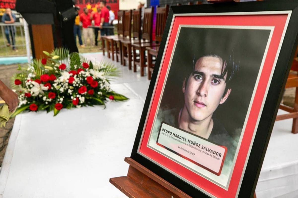 Pedro Magdiel Muñoz, una de las víctimas mortales del golpe de Estado del 28 de junio de 2009.