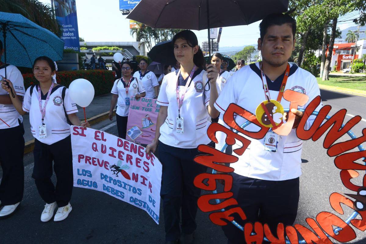 Imágenes de la marcha “Todos contra el dengue” en San Pedro Sula