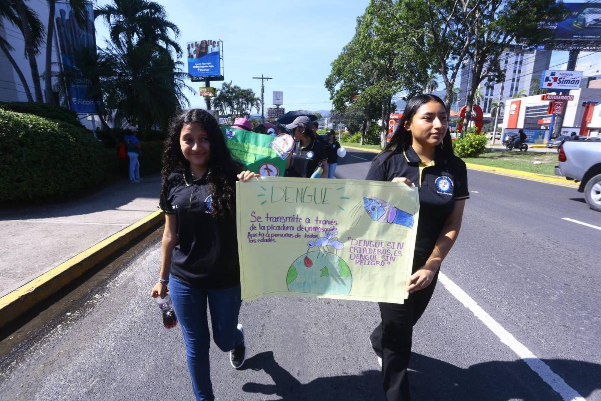 Imágenes de la marcha “Todos contra el dengue” en San Pedro Sula