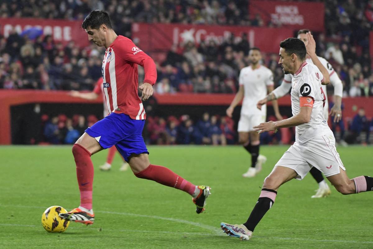 Morata salió lesionado del duelo ante el Sevilla.