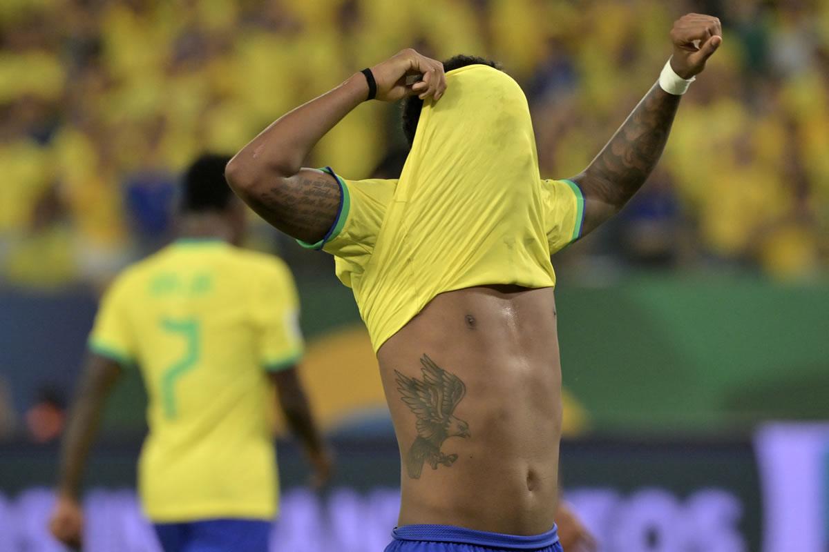 Rodrygo se lamenta tras no poder marcar contra Venezuela.