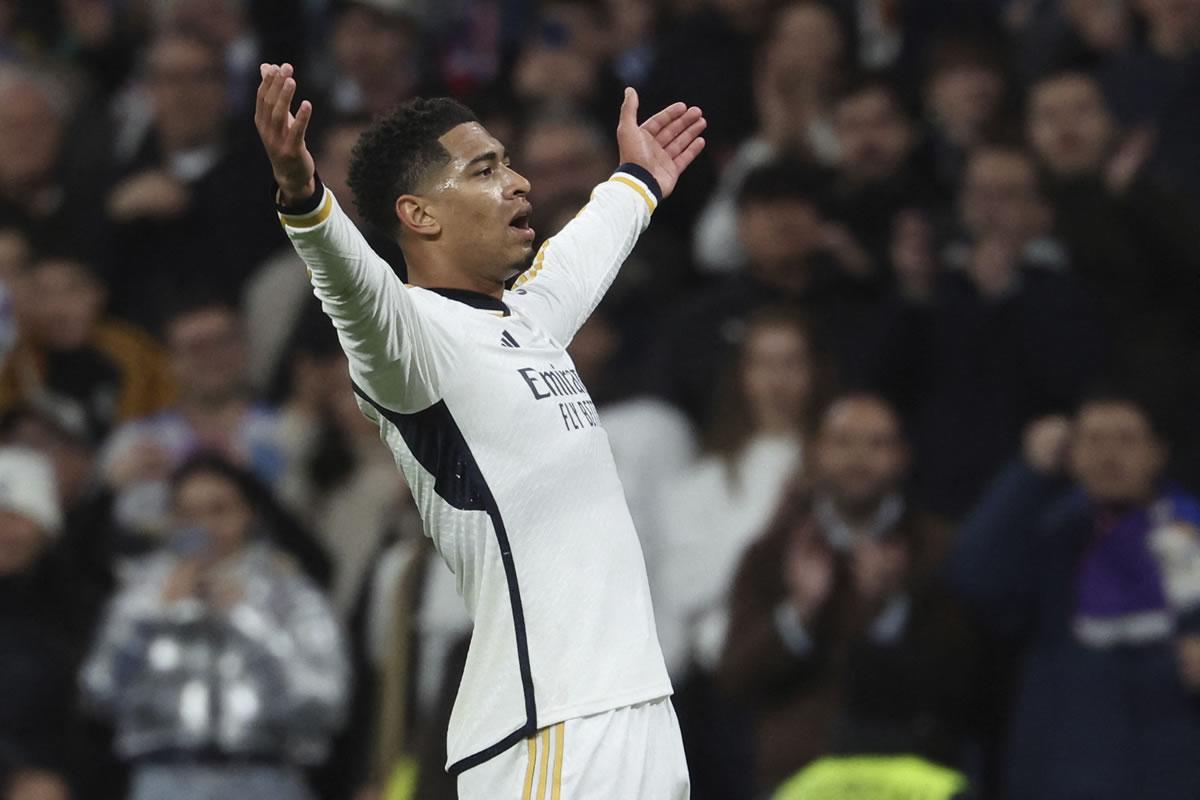 Jude Bellingham marcó dos goles para seguir aumentando sus registros en el Real Madrid.