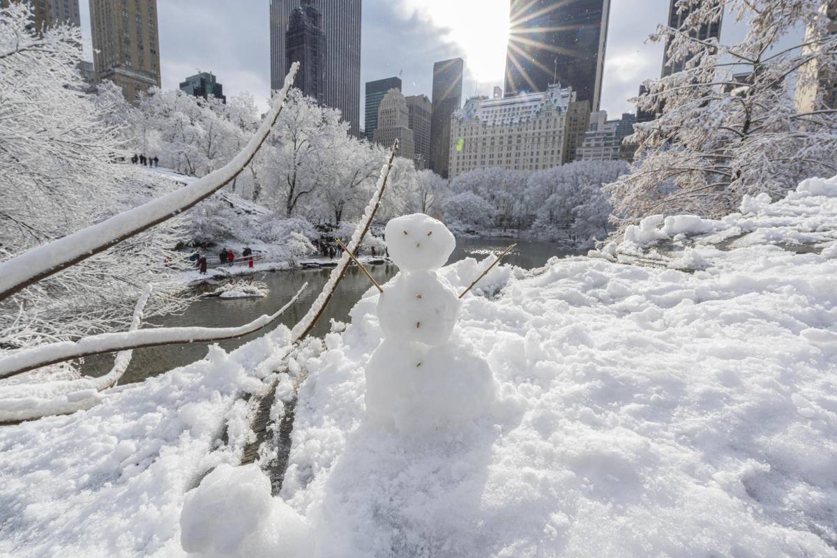 Así se ve Nueva York tras la primera nevada de la temporada