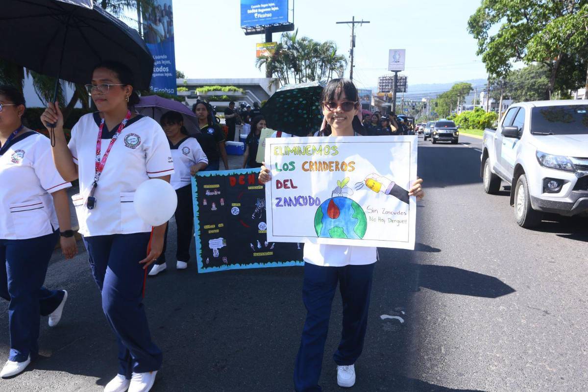 Imágenes de la marcha “Todos contra el dengue” en San Pedro Sula
