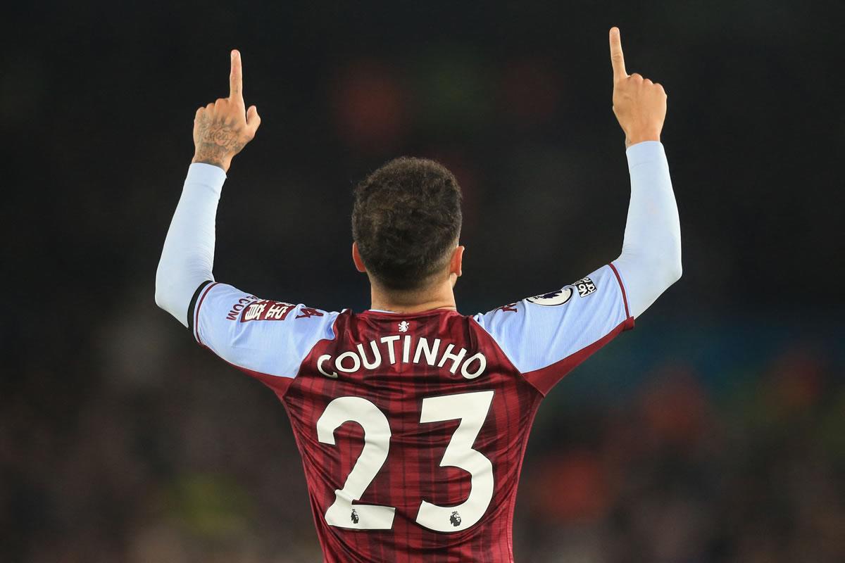Coutinho sigue destacando con el Aston Villa en la Premier League.