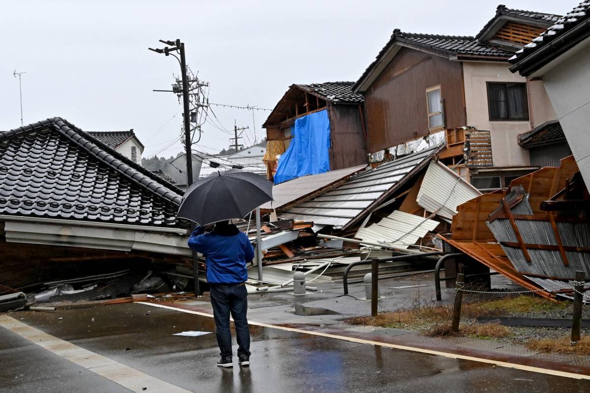 Varias casas se derrumbaron tras el sismo de magnitud 7,5 del pasado lunes.
