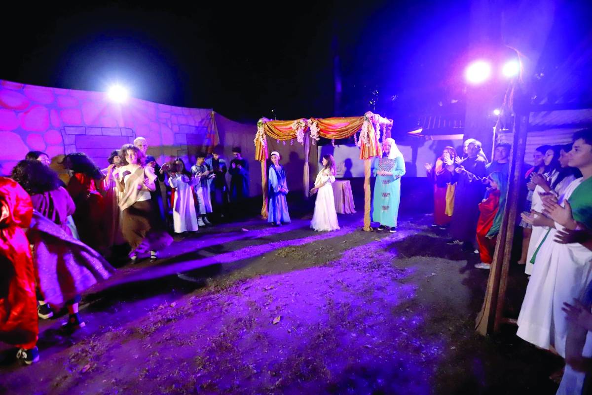 Escuela Franciscana, fiel a su tradición de 15 años, recrea nacimiento viviente