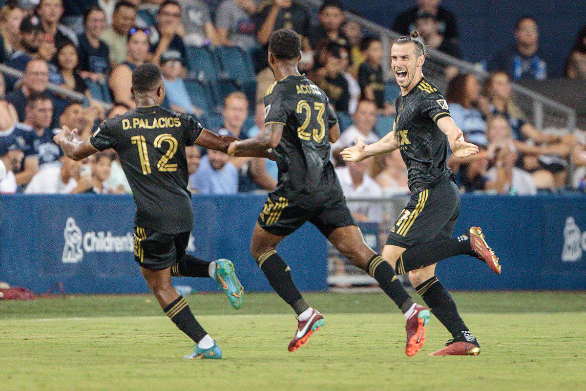 Gareth Bale gritando su golazo frente al Kansas City.