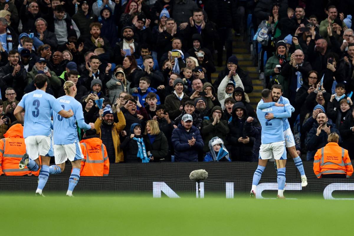 Bernardo Silva fue el anotador de los dos tantos del Manchester City ante el Newcastle en la FA Cup.