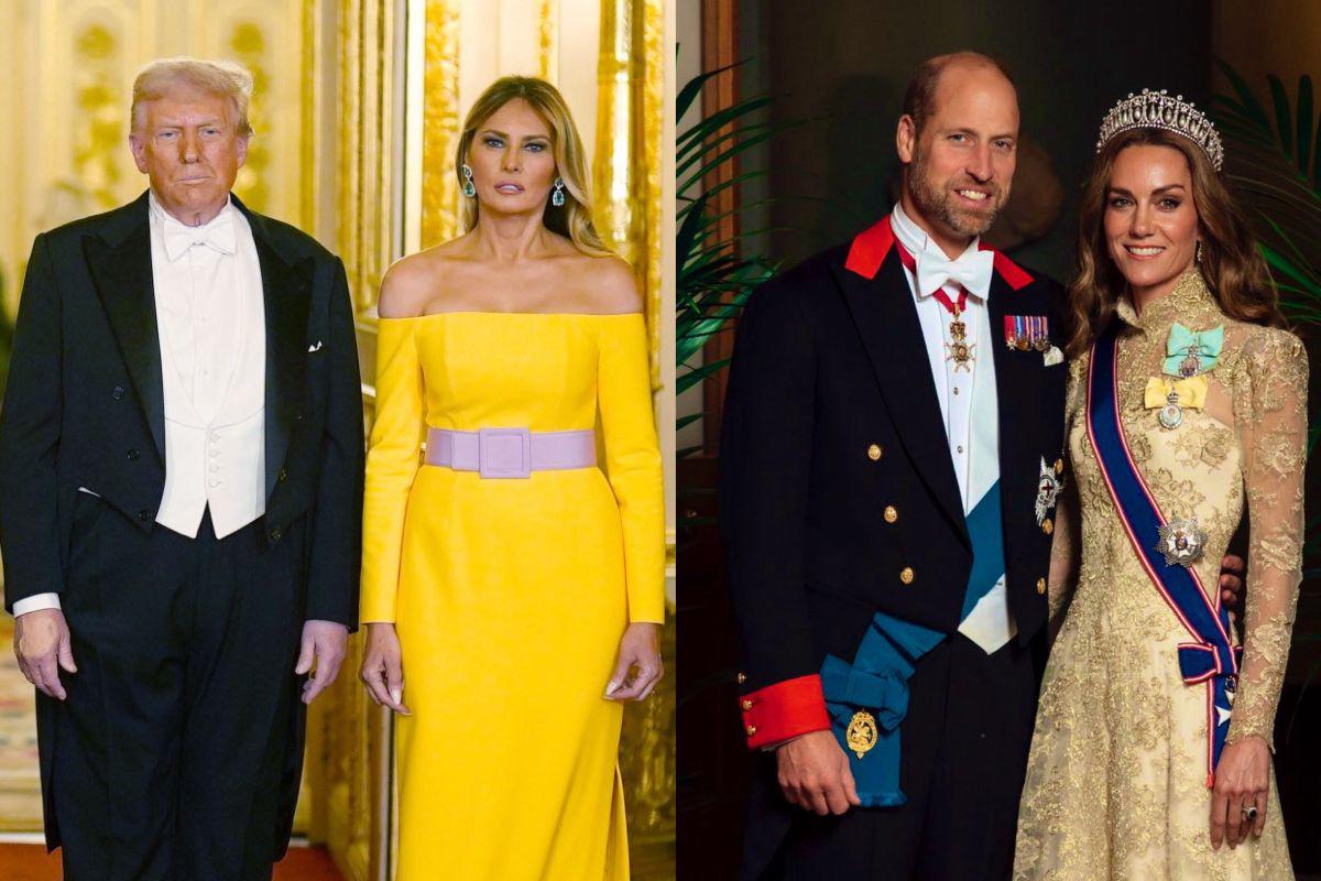 Melania Trump y Kate Middleton deslumbran en el banquete de Estado en Windsor