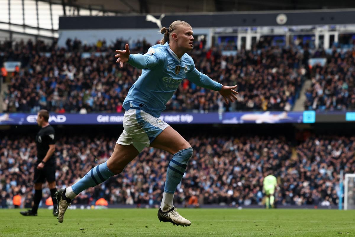 El goleador noruego volvió al gol después de más de dos meses tras estar lesionado.