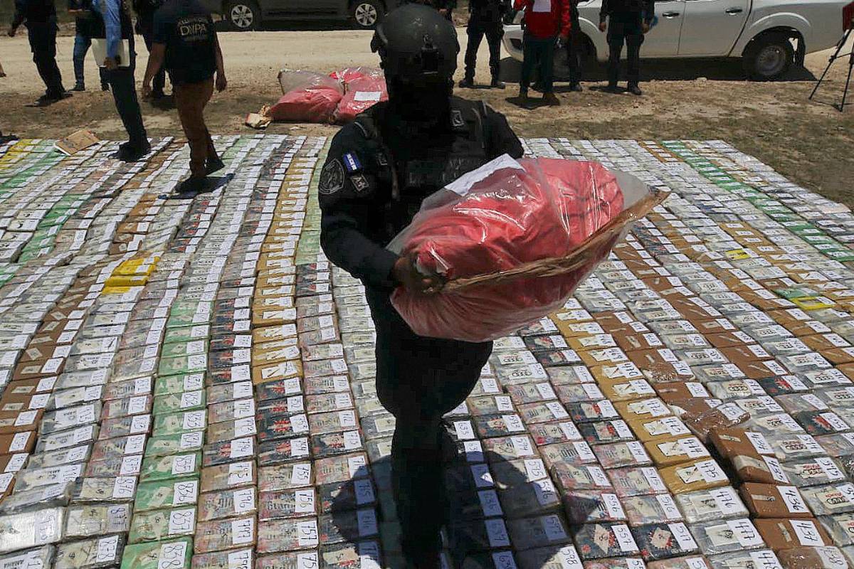 Honduras incautó más de 7,000 kilos de cocaína en 2022