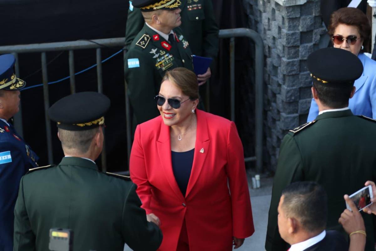 El discurso de Xiomara Castro en el izamiento de la bandera nacional