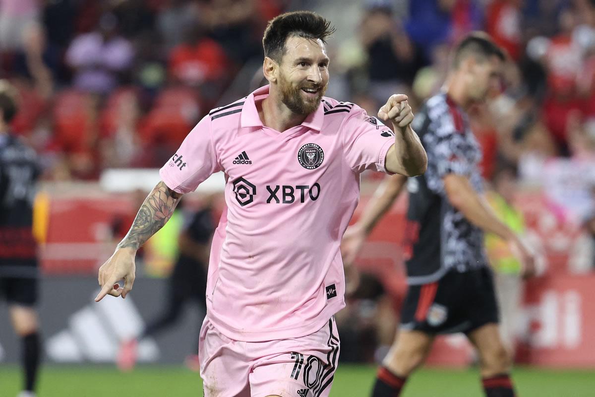 Así festejó Messi su golazo para cerrar la victoria del Inter Miami.