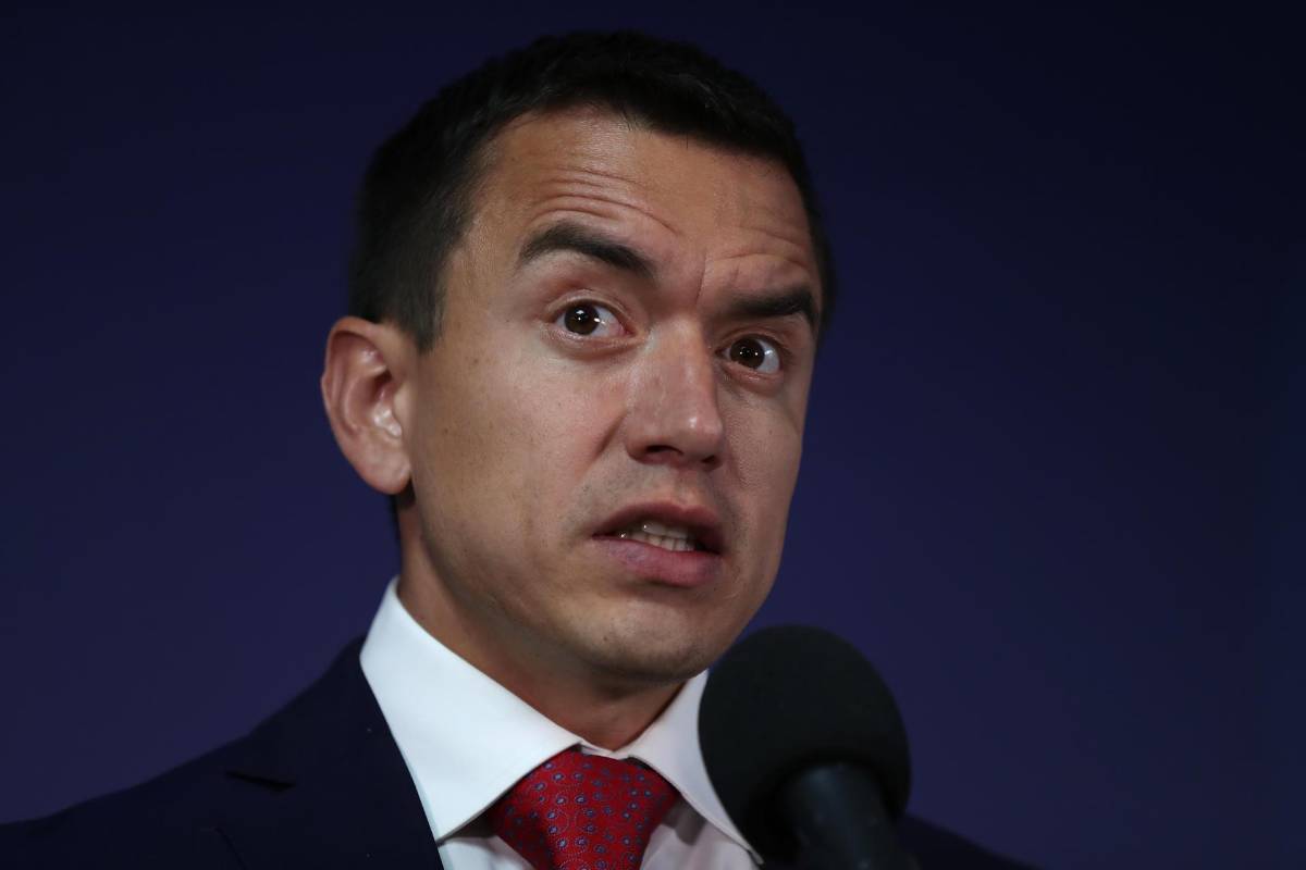 El candidato Daniel Noboa, en una fotografía de archivo.