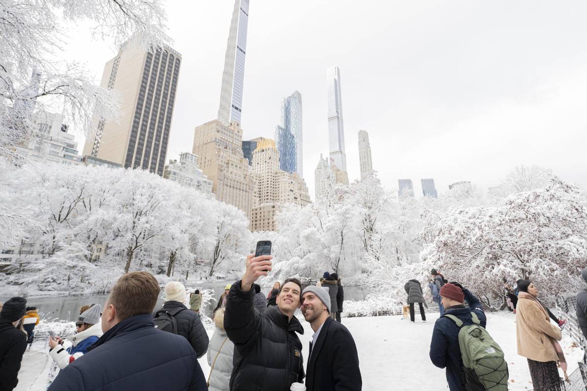 Así se ve Nueva York tras la primera nevada de la temporada