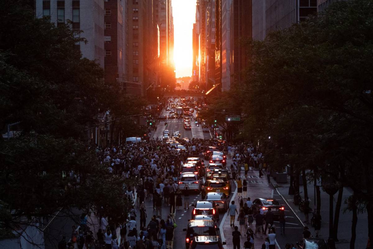 “Manhattanhenge”, el fenómeno solar que paraliza Nueva York