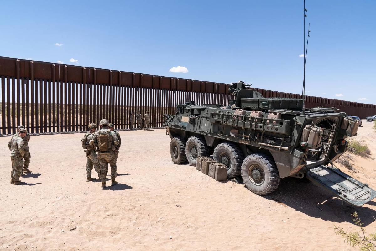 Tanques y drones: así luce la frontera militarizada en la era Trump