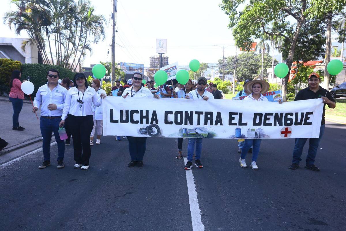 Imágenes de la marcha “Todos contra el dengue” en San Pedro Sula