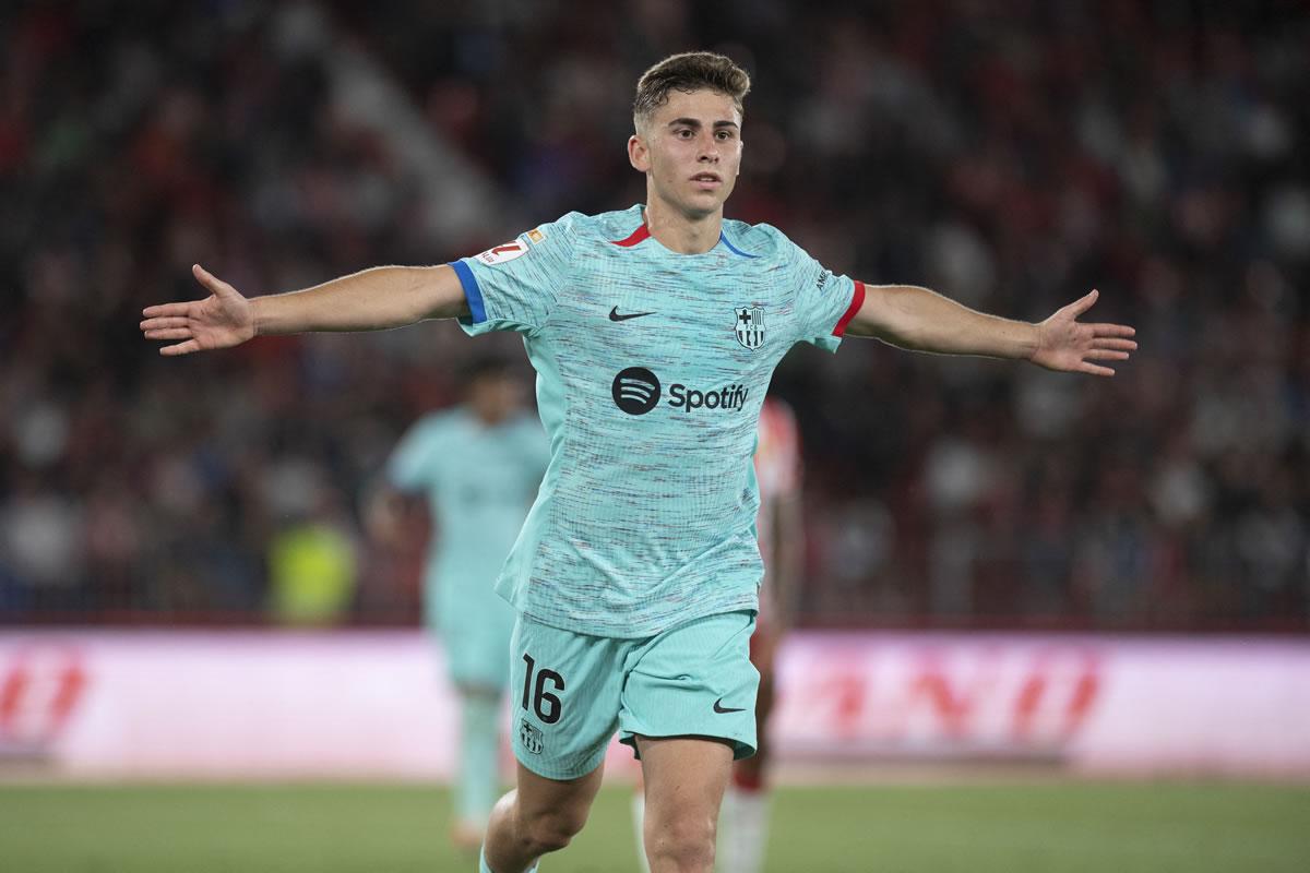 Fermín López fue la figura del partido para el Barcelona.