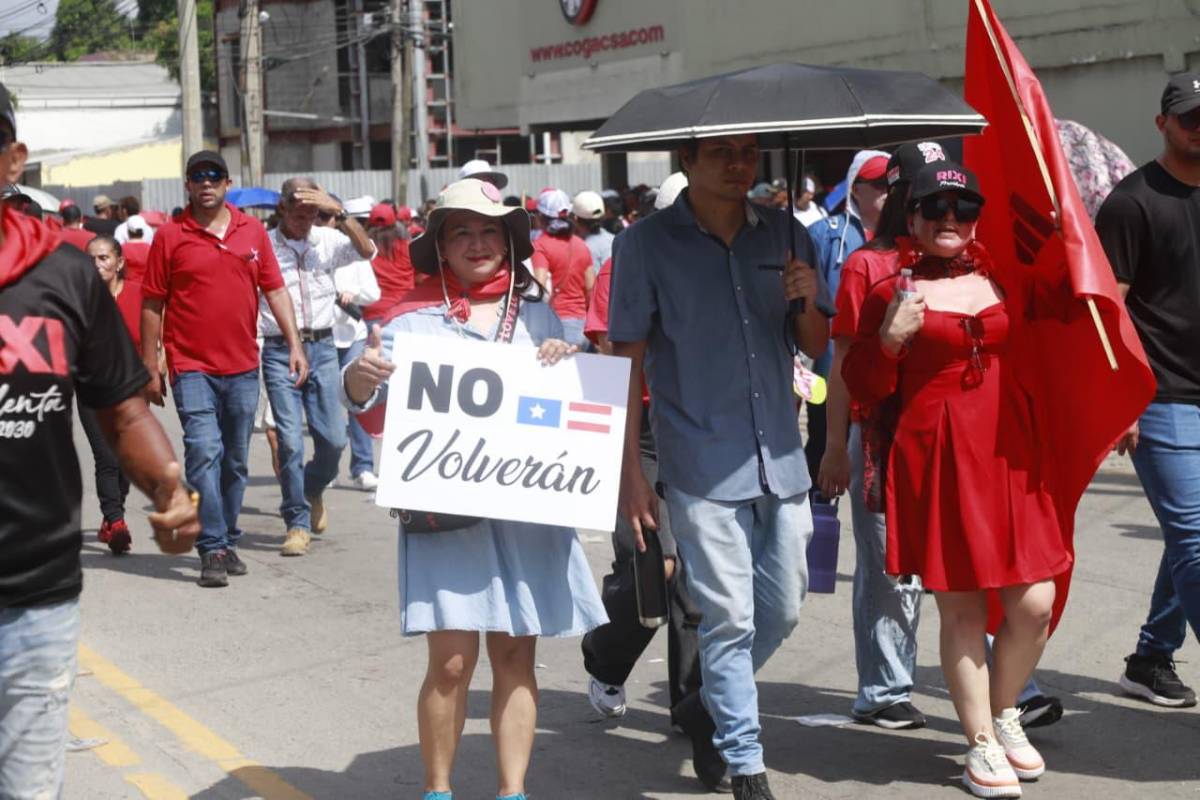 Imágenes: militancia de Libre se hace sentir en San Pedro Sula