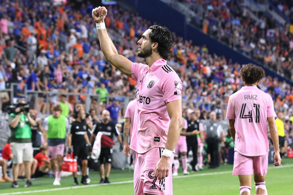 Lucas Campana marcó un doblete (ambos asistencias de Messi) para el Inter Miami.