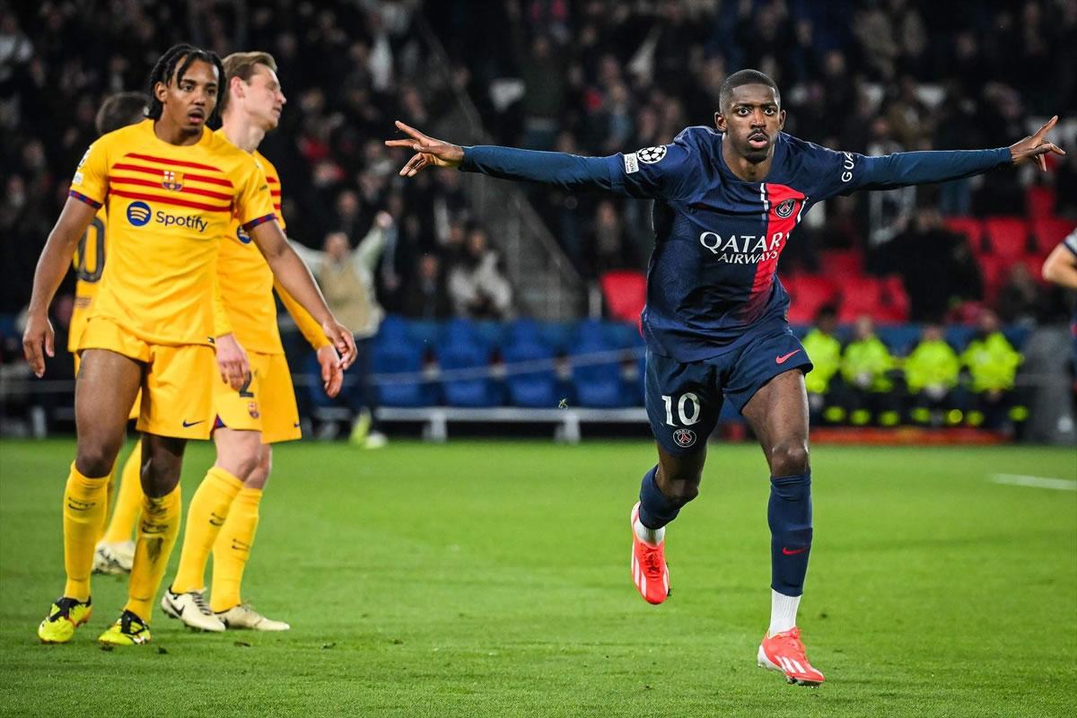 Ousmane Dembélé firmó un golazo y celebró sin importar que el rival fuera el Barcelona.