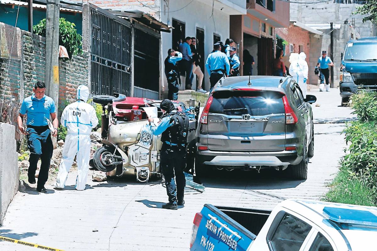 Acribillado muere chofer de mototaxi en Tegucigalpa