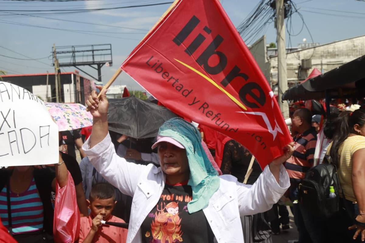 Imágenes: militancia de Libre se hace sentir en San Pedro Sula