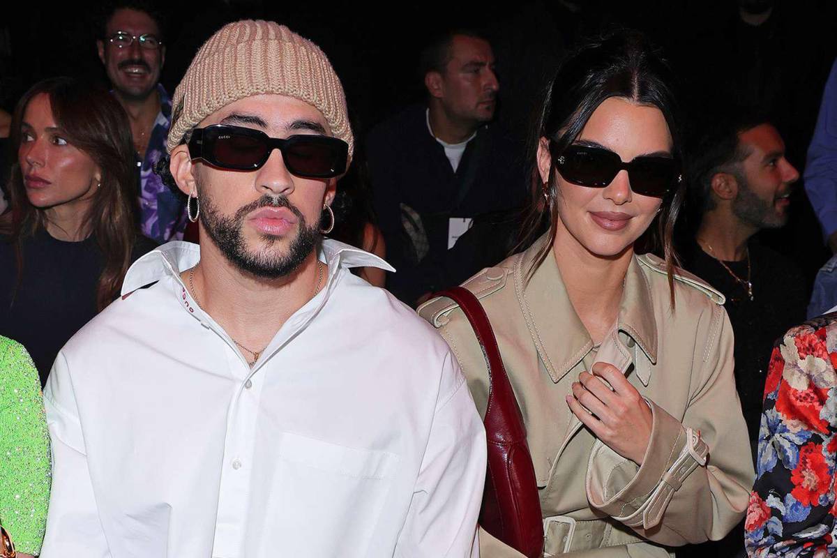 Bad Bunny y Kendall Jenner en el Fashion Week de Milán.