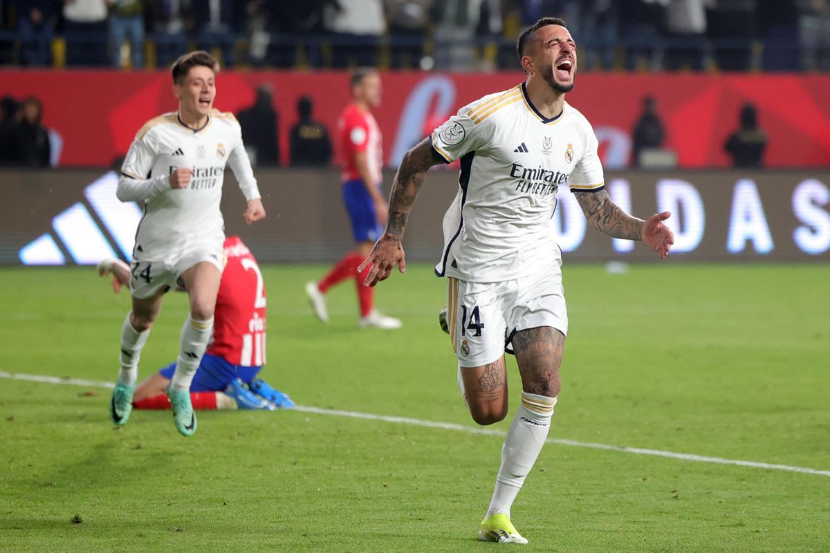 Joselu entró de cambio y provocó el tanto de la remontada 4-3 del Real Madrid.