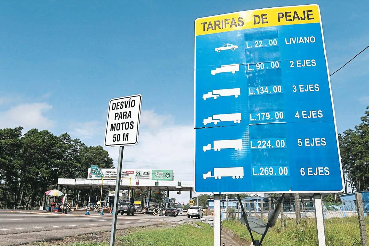 Covi quiere aumento de entre 5 y 60 lempiras al peaje a partir del lunes