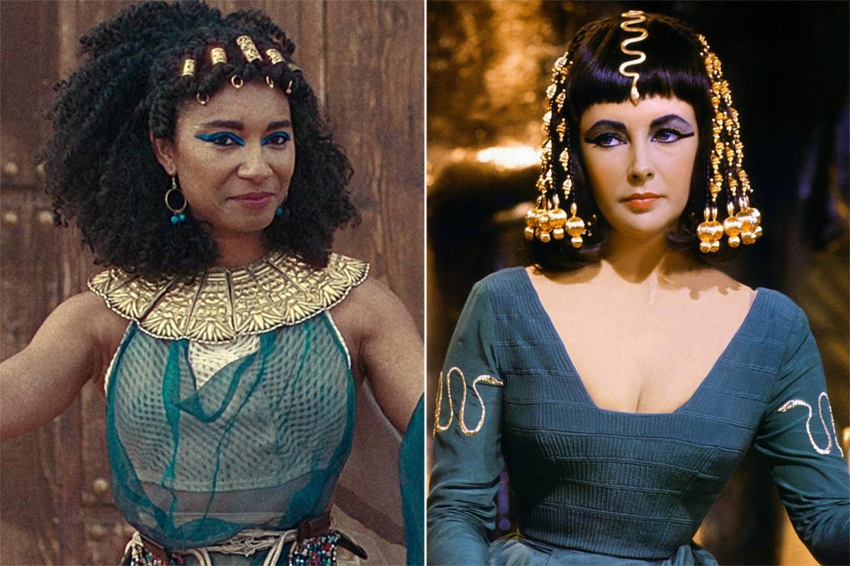 La actriz Adele James interpreta a Cleopatra en el documental. Por otro lado, Elizabeth Taylor dio vida a Cleopatra en el filme de Fox estrenado en 1963.