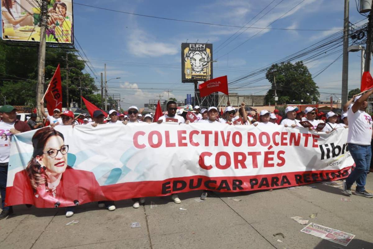 Imágenes: militancia de Libre se hace sentir en San Pedro Sula