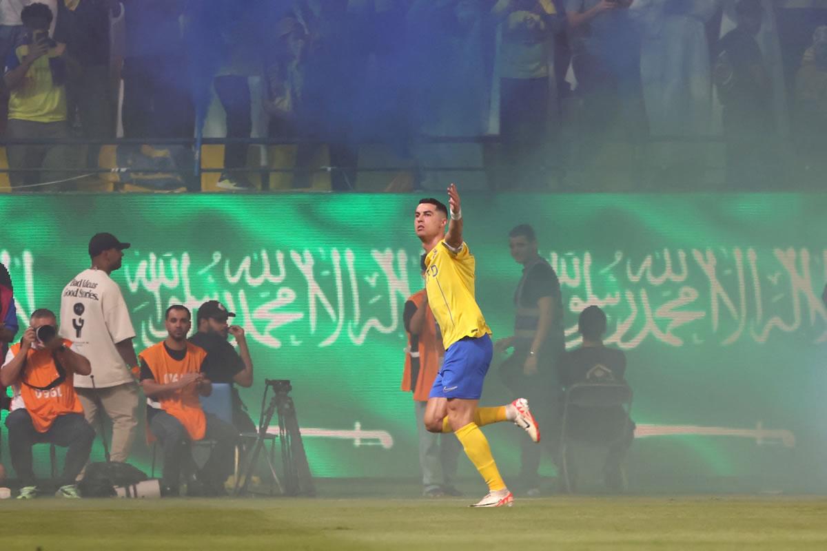 CR7 llegó a ocho goles en el campeonato de Arabia Saudita.