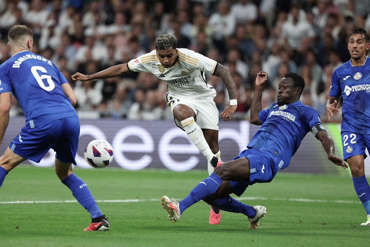 El brasileño Rodrygo no estuvo fino de cara a portería contra el Getafe.