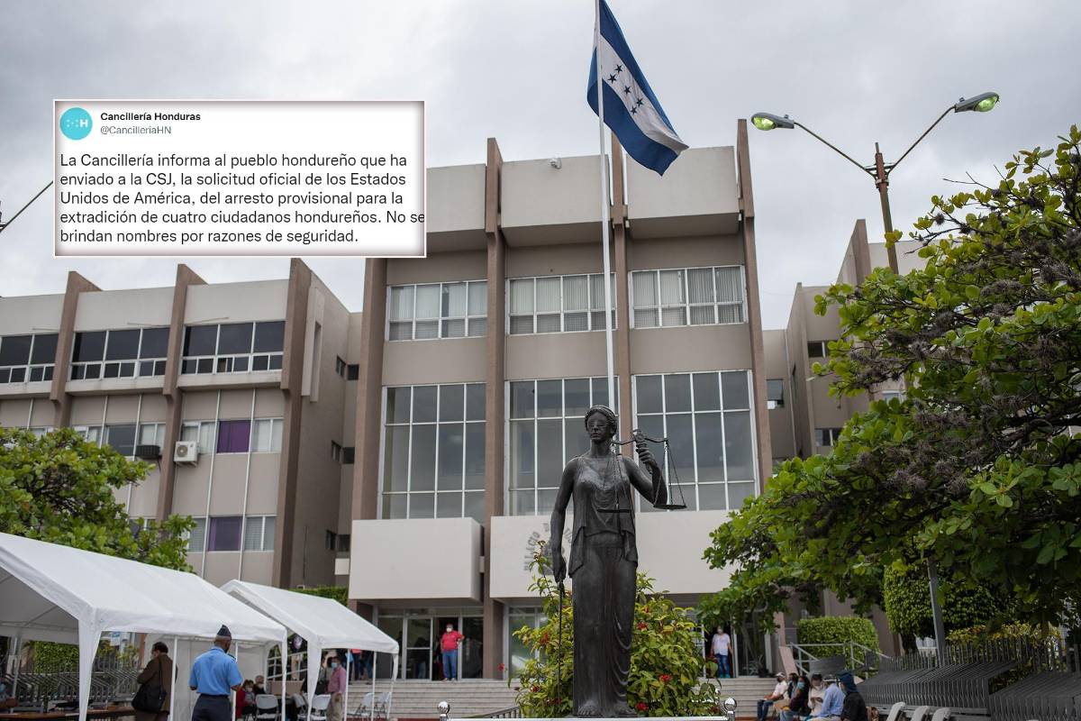 Estados Unidos solicita “arresto provisional para la extradición” de cuatro hondureños