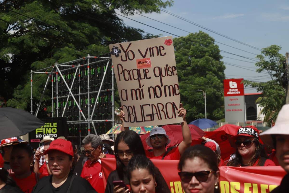 Imágenes: militancia de Libre se hace sentir en San Pedro Sula