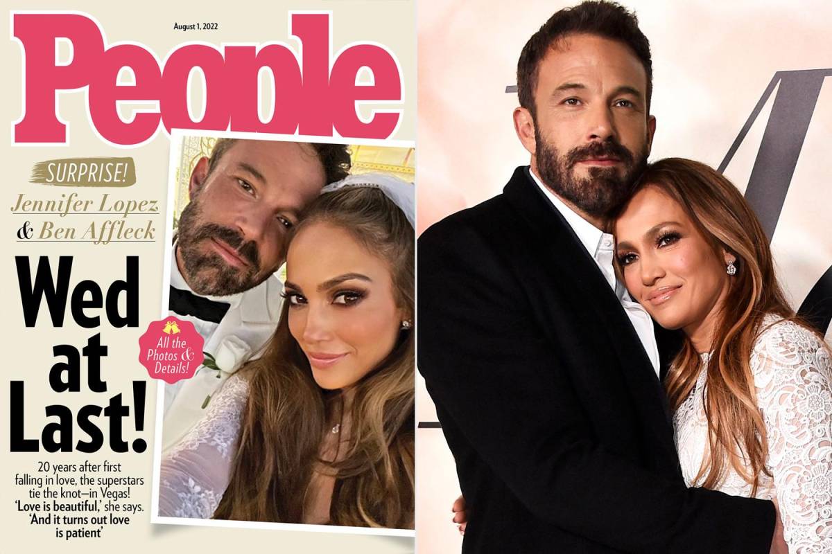 La edición de agosto de la revista People resalta la boda de Ben y JLo.