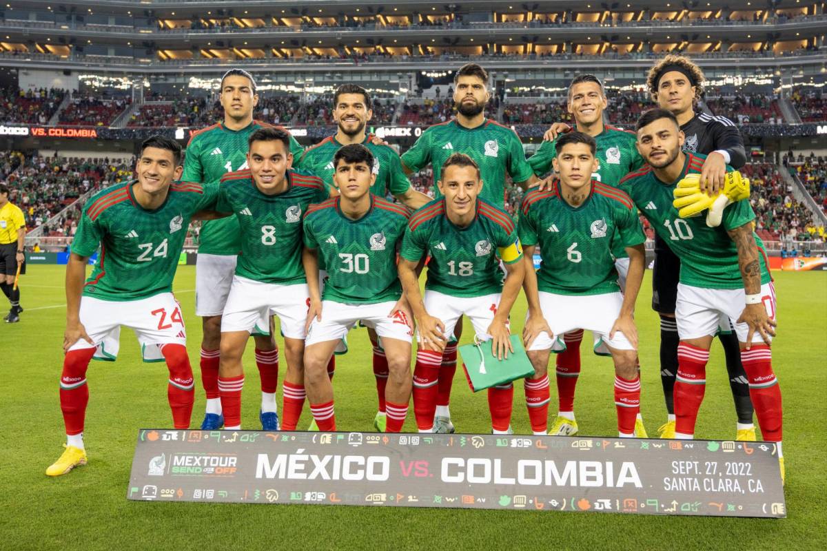 El 11 titular de México que enfrentó a Colombia.