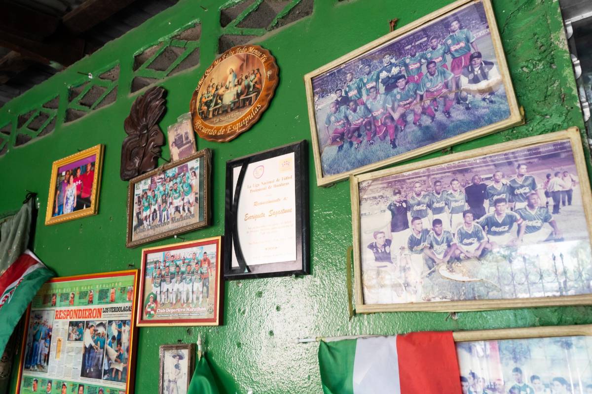 En la casa de Doña Queta se respire un ambiente futbolero. La señora es fiel aficionada del Marathón.